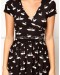 Skater Dress With Ballet Wrap In Swan Print